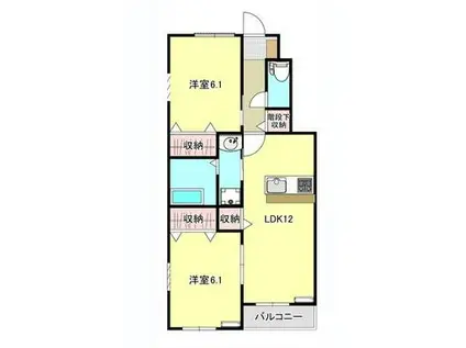 ＪＲ東北本線 館腰駅 徒歩18分 2階建 新築(2LDK/1階)の間取り写真