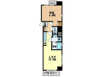 プラウドフラット荻窪II(1LDK/3階)の間取り写真