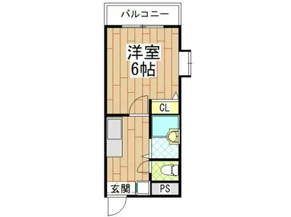 RIZING FORD 井尻(1K/5階)の間取り写真