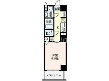 トゥールロワイエ北梅田(1K/7階)の間取り写真