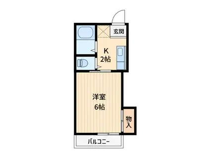 アーバンコート(1K/1階)の間取り写真