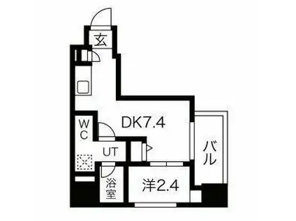 スパシエ新板橋(1DK/7階)の間取り写真