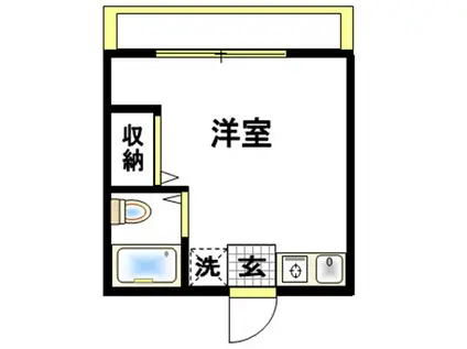 コスモハウス3番館(ワンルーム/2階)の間取り写真