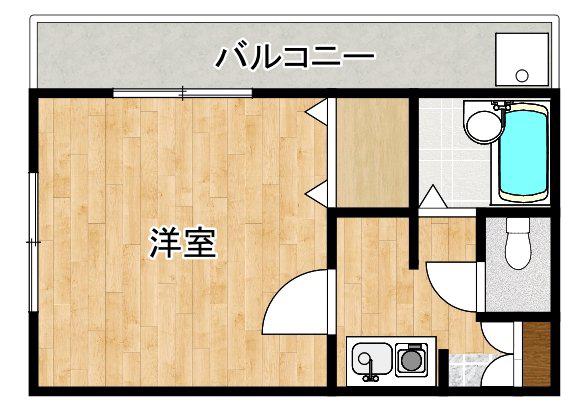 セゾン九品寺(1K/2階)の間取り写真
