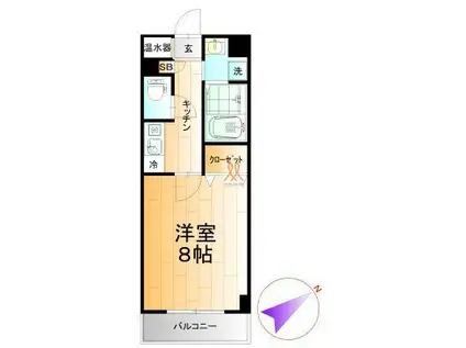 成和ビル(1K/3階)の間取り写真