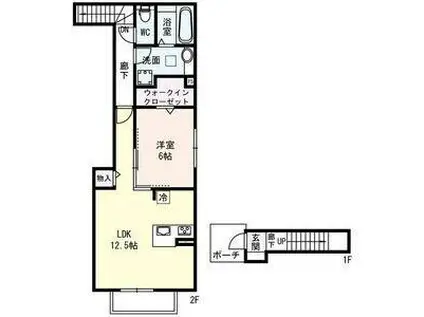 ネオスペース大日(1LDK/1階)の間取り写真