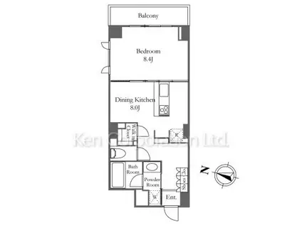 KDXレジデンス恵比寿(1DK/3階)の間取り写真