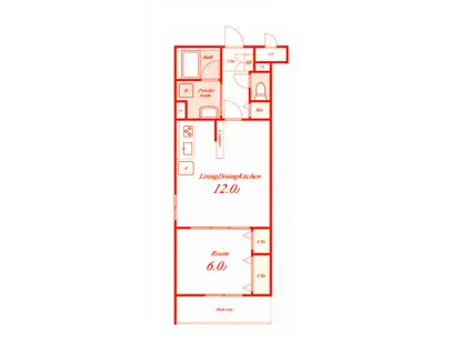 リヴィエール(1LDK/3階)の間取り写真