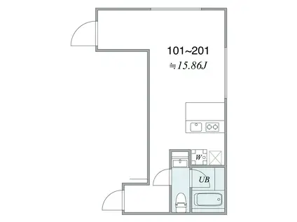 TRIAS292(1DK/1階)の間取り写真
