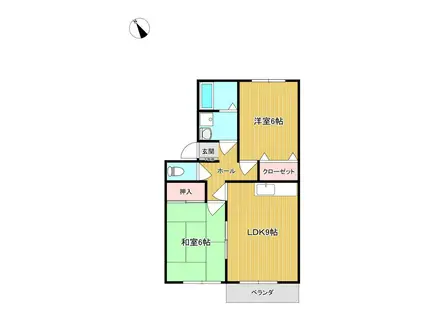 楠・サンフラワー(2LDK/2階)の間取り写真