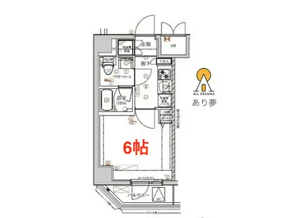 RELUXIA横濱吉野町II(1K/5階)の間取り写真
