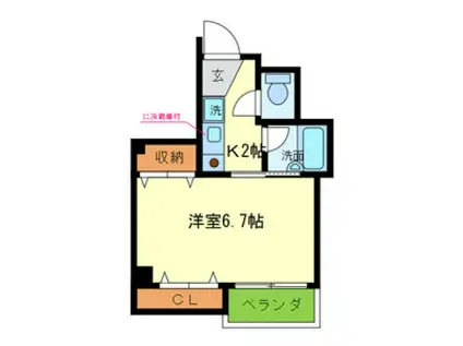 KANAI DENTAL BLD(1K/2階)の間取り写真