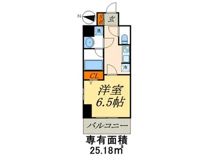 N-STAGE両国(1K/2階)の間取り写真