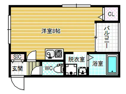 ウェルテラス天王寺(1K/7階)の間取り写真