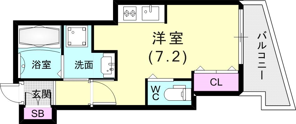MANO MANSION(ワンルーム/1階)の間取り写真