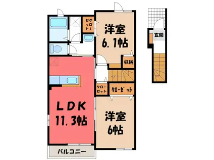 プライムメゾン蒲田(ワンルーム/3階)の間取り写真