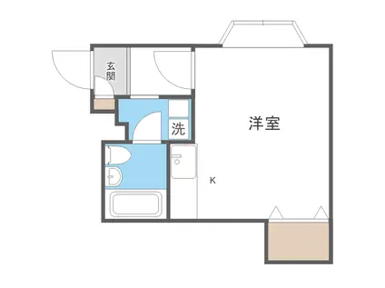 ベルビィコート本通16(ワンルーム/4階)の間取り写真