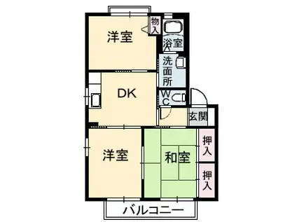 シャーメゾン・レーヴ叶 A棟(3DK/2階)の間取り写真