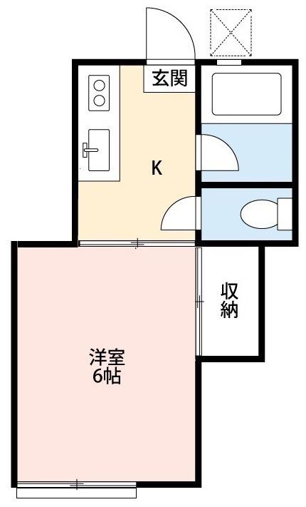 ベルメゾン(1K/2階)の間取り写真