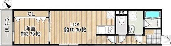 NEXRISE 日の出(1LDK/3階)の間取り写真
