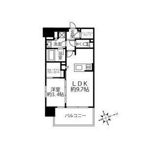 クリオラベルヴィ名古屋花ノ木(1LDK/3階)の間取り写真