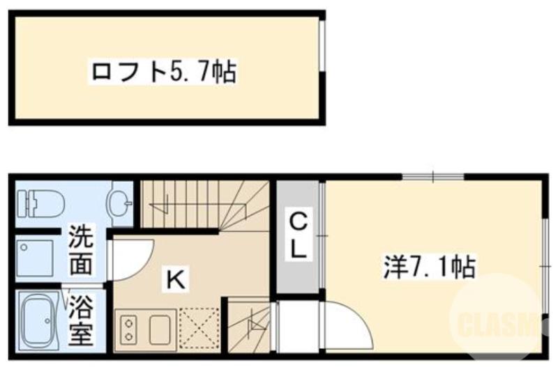 ピコラカーサ(1K/2階)の間取り写真