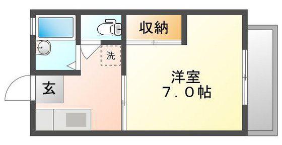 メゾンド・HARA(1K/2階)の間取り写真