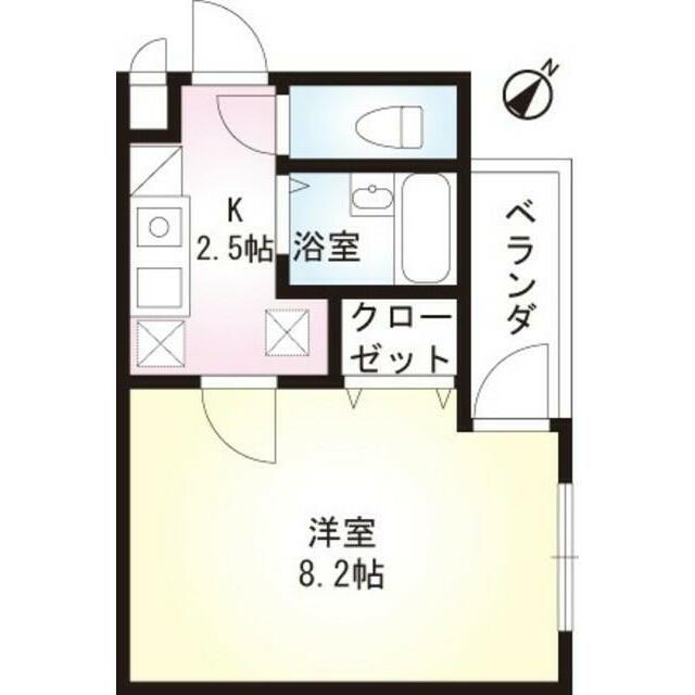 ミリアビタNO7(1K/4階)の間取り写真