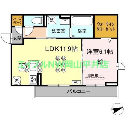アルタ・レジデ(1LDK/1階)の間取り写真