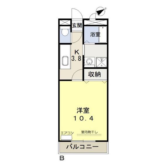 成和第6ビル(1K/3階)の間取り写真