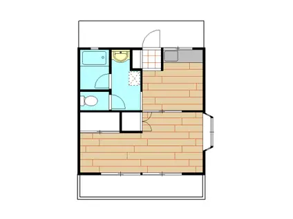 サンプラーザ(1K/1階)の間取り写真