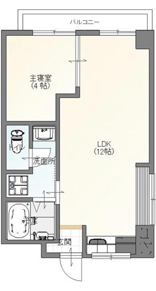 ウィズ富松II番館(1LDK/3階)の間取り写真