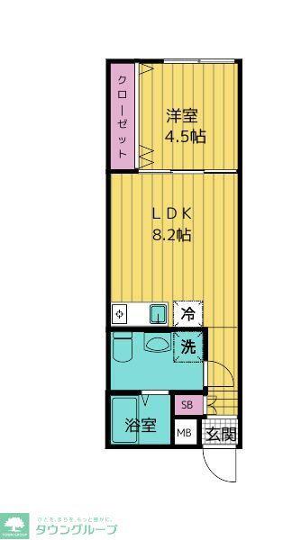 グランドソレイユI(1LDK/3階)の間取り写真