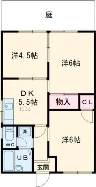 レピュート吉野(3DK/1階)の間取り写真