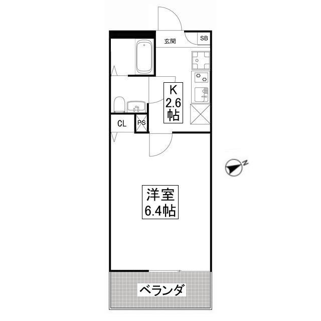 MQUARTO東大宮(1K/3階)の間取り写真