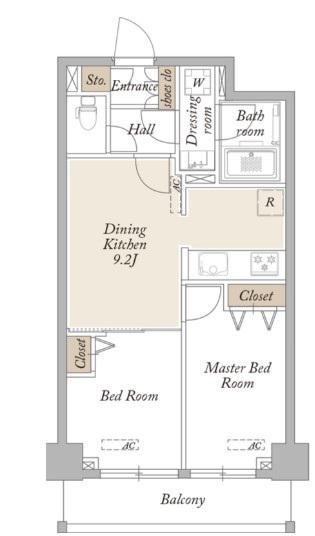 KDXレジデンス梅島(2DK/6階)の間取り写真