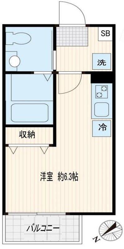 MAMMUT HOUSE HIYOSHI(ワンルーム/3階)の間取り写真