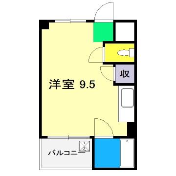 ノースリバーI(ワンルーム/3階)の間取り写真