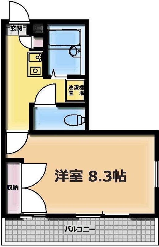 NOVEL YOKOHAMA SUGETA(1K/1階)の間取り写真