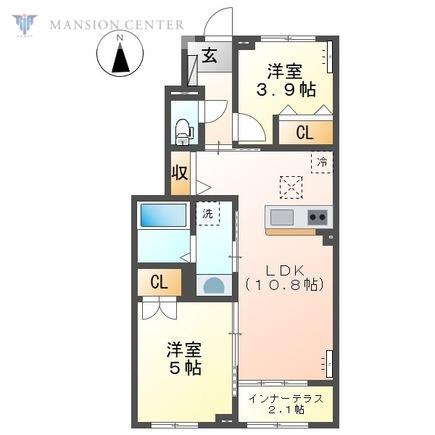 リラ・コンフィ(2LDK/1階)の間取り写真