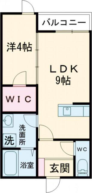 LIEN(1LDK/1階)の間取り写真