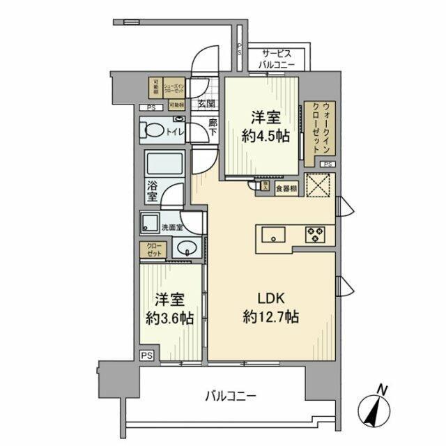 ルフォンリブレ板橋本町(2LDK/6階)の間取り写真