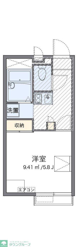 レオパレスシルフィー(1K/3階)の間取り写真