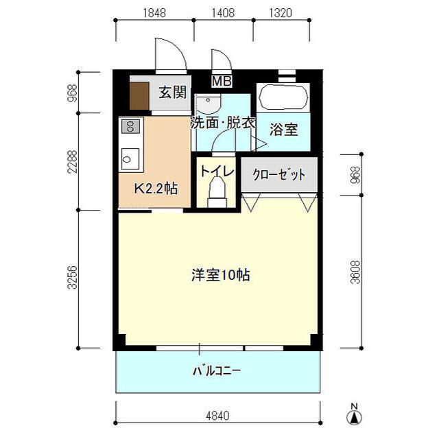 アメニティダビデII(1K/1階)の間取り写真