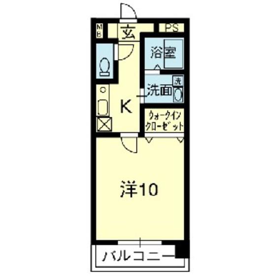 YSスクエア(1K/2階)の間取り写真