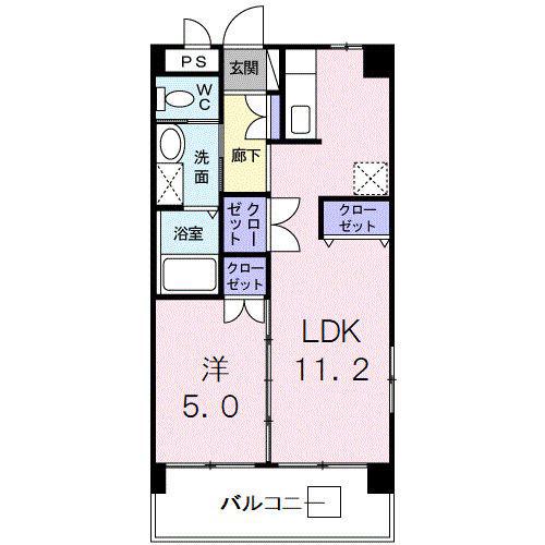 ミログロッサ(1LDK/4階)の間取り写真
