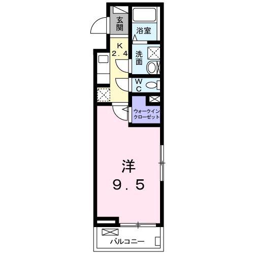 シティ オブ ドリームズ九品寺(1K/3階)の間取り写真