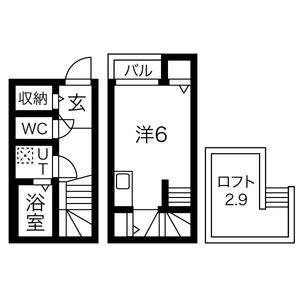 ルークス名古屋(ワンルーム/1階)の間取り写真