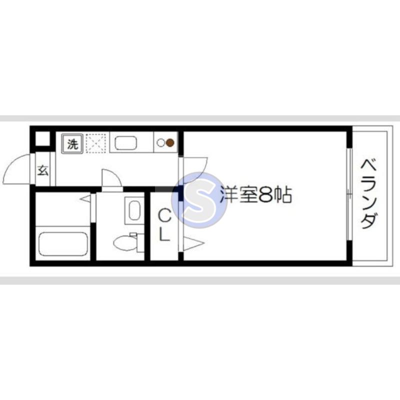 アークリード今出川大宮(1K/2階)の間取り写真