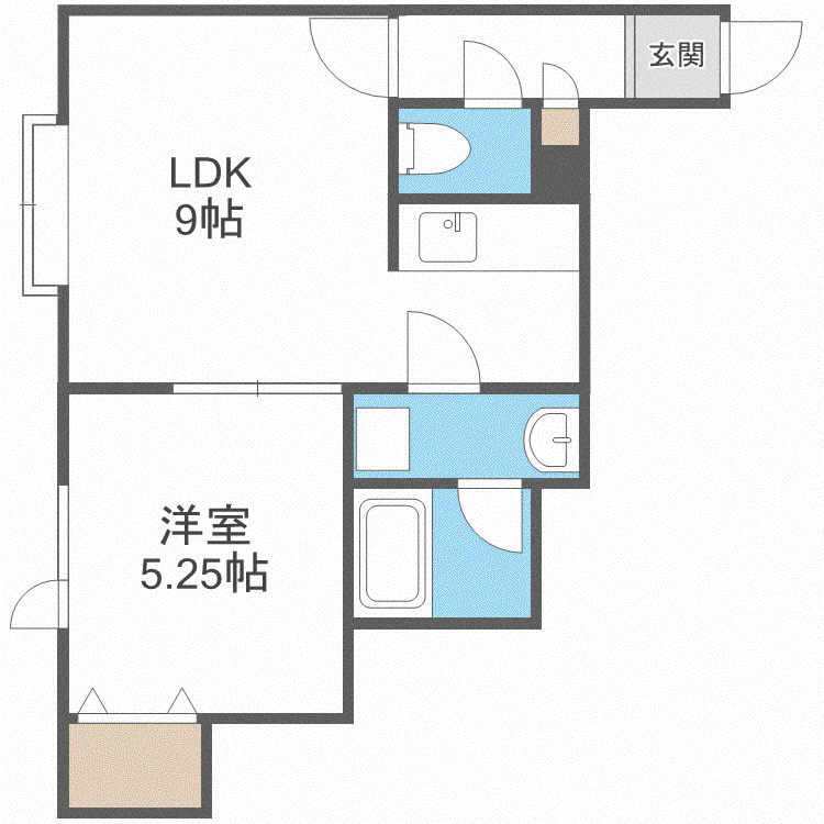LAPIS(1LDK/3階)の間取り写真